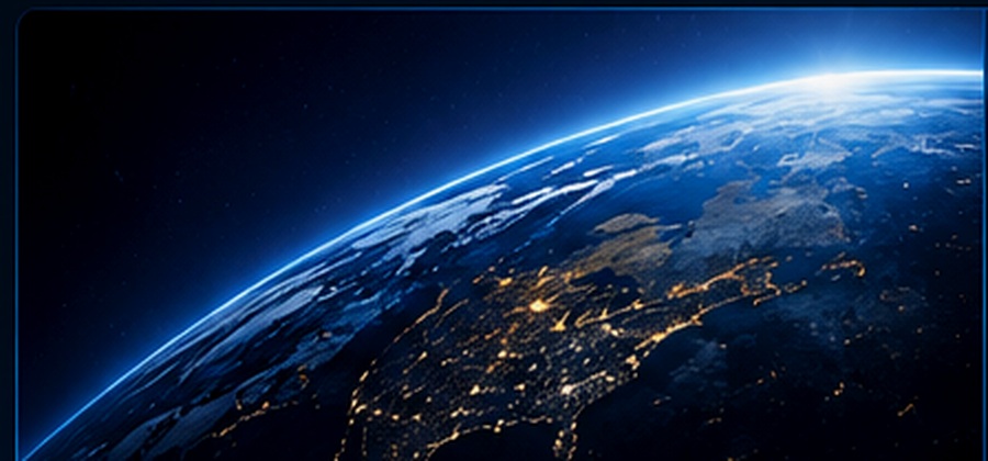 Earth horizon at night
